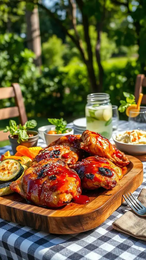 delicious grilled chicken thighs