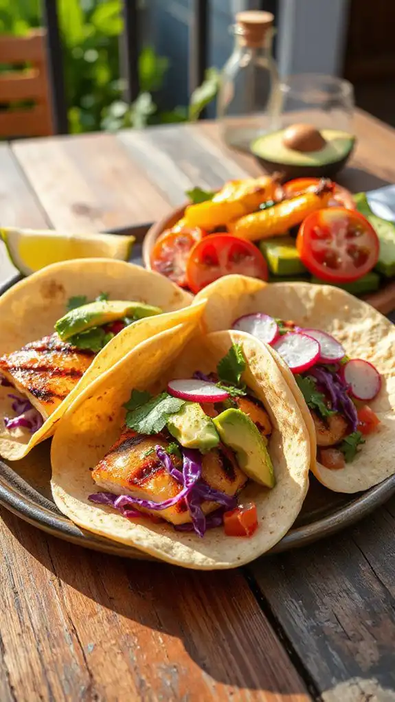 delicious grilled fish tacos