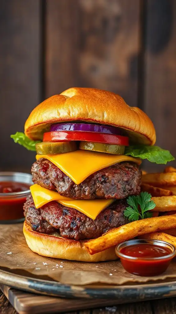 delicious homemade beef burgers