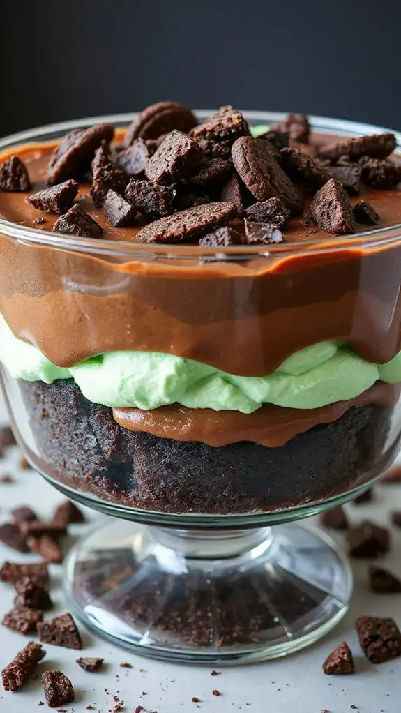 delicious layered chocolate dessert