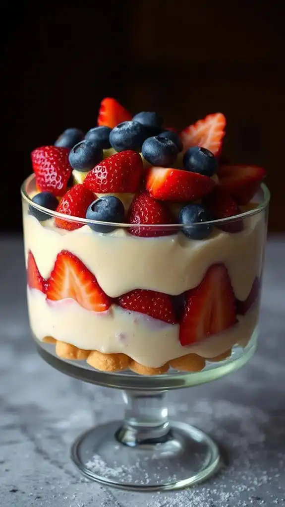 delicious layered dessert trifle