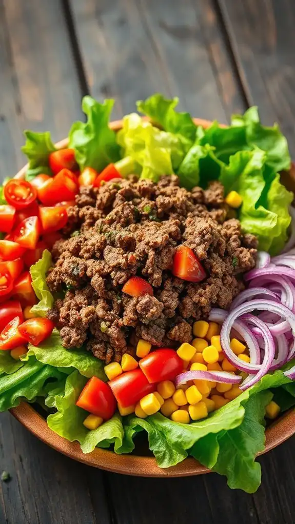 delicious layered taco salad