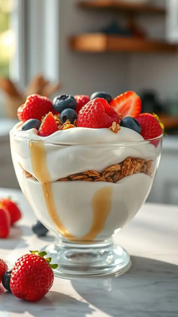 delicious layered yogurt dessert