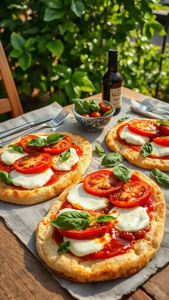 delicious margherita flatbreads recipe