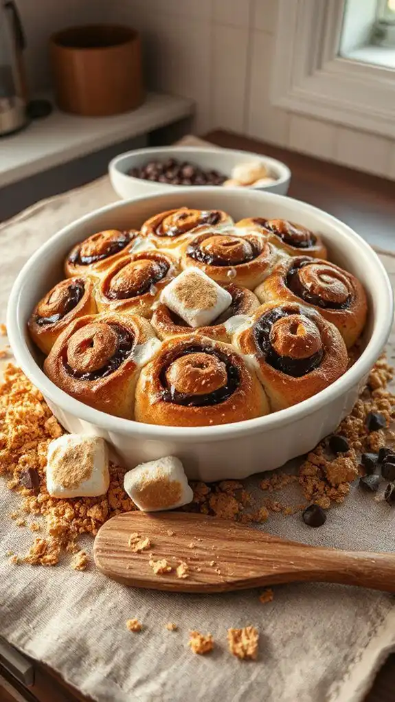 delicious marshmallow chocolate rolls