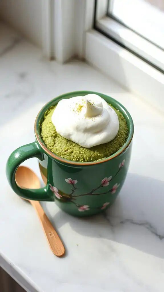 delicious matcha mug cake