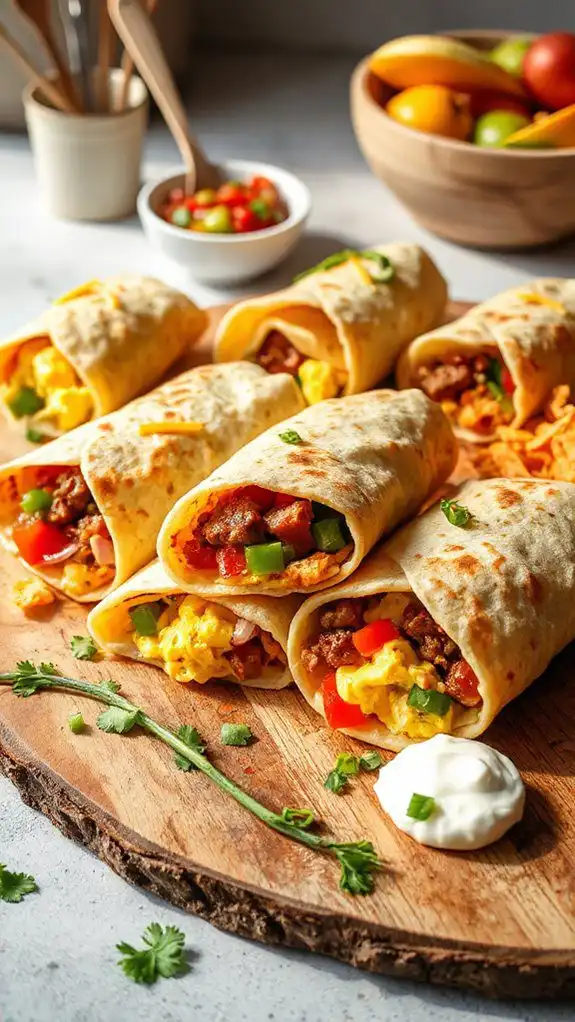 delicious morning meal wraps