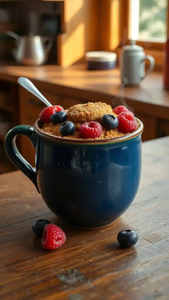 delicious mug berry dessert