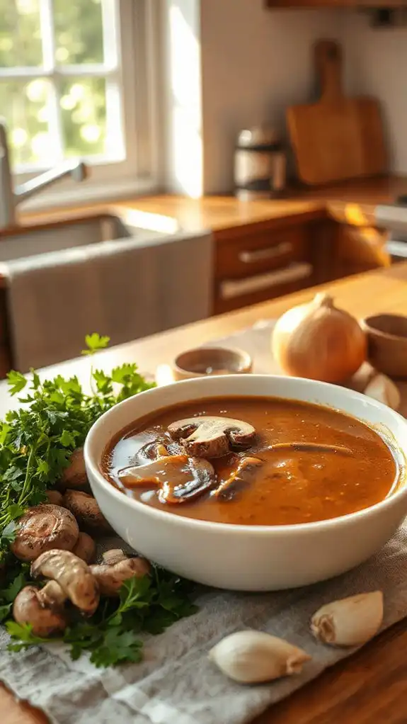 delicious mushroom based sauce