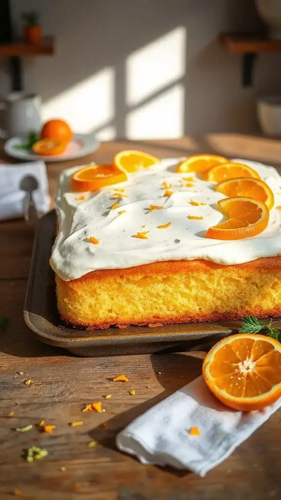 delicious orange flavored cake