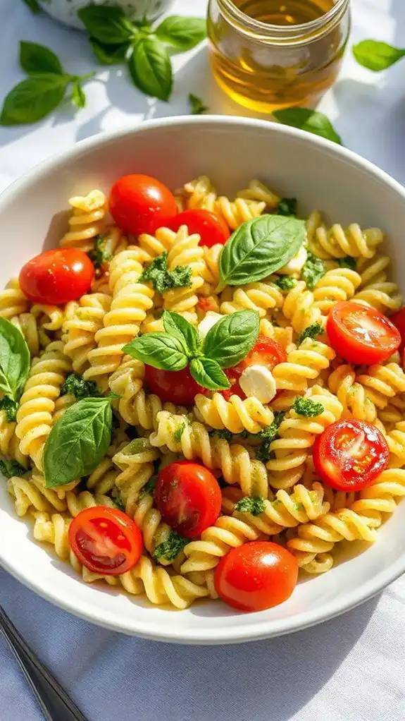 delicious pesto pasta salad