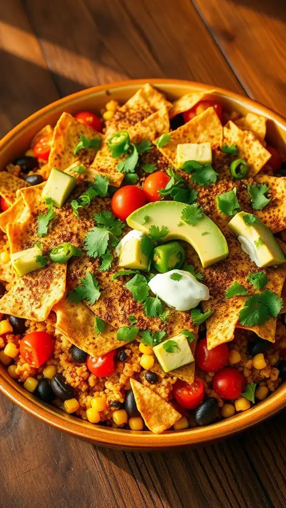 delicious plant based taco bake