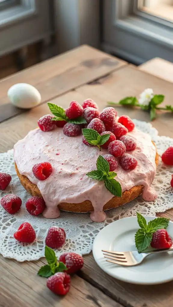 delicious raspberry cream dessert