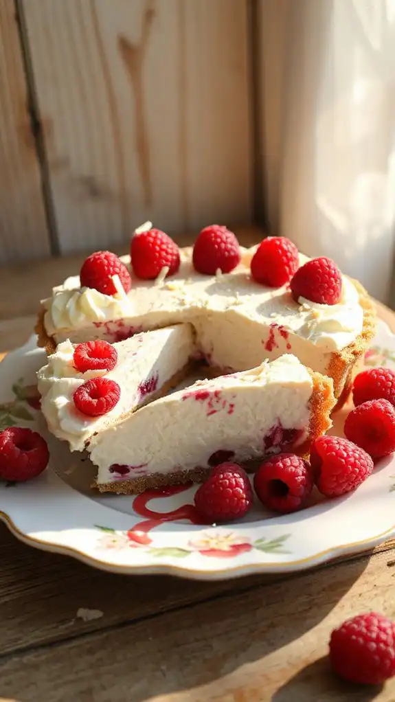 delicious raspberry cream pie