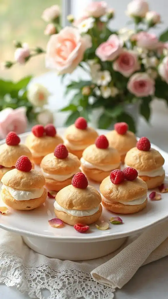 delicious raspberry filled pastries
