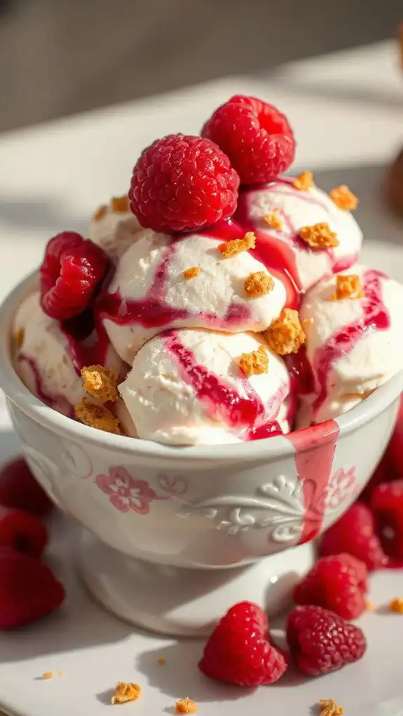 delicious raspberry swirl dessert