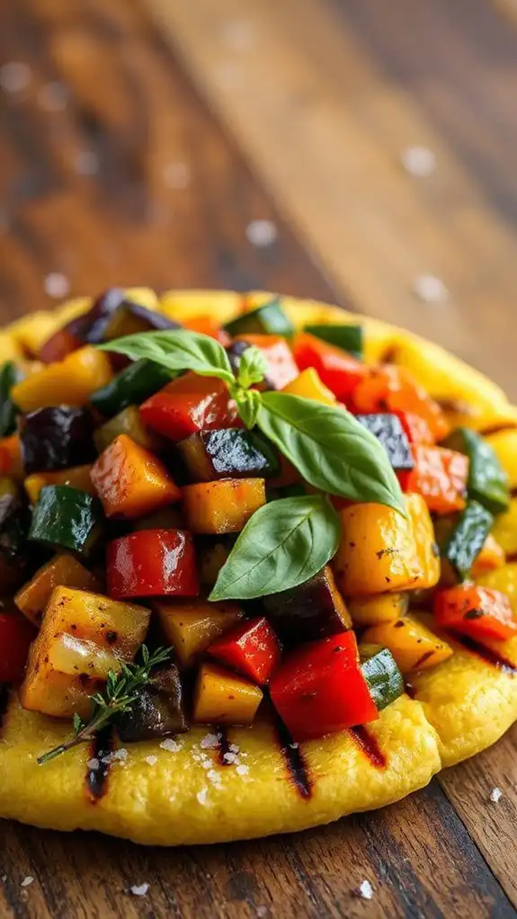 delicious ratatouille and polenta