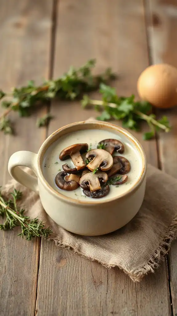 delicious rich mushroom soup