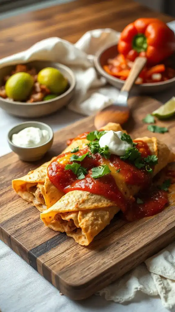 delicious rolled tortilla dish