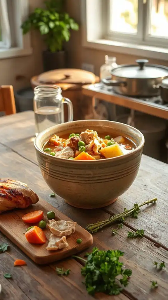 delicious rotisserie chicken soup