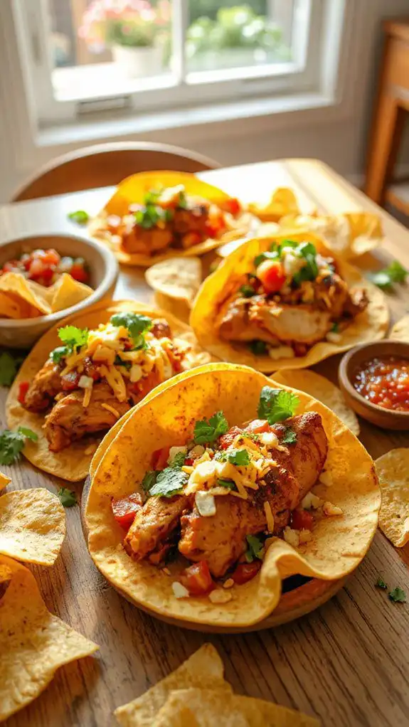 delicious rotisserie chicken tacos