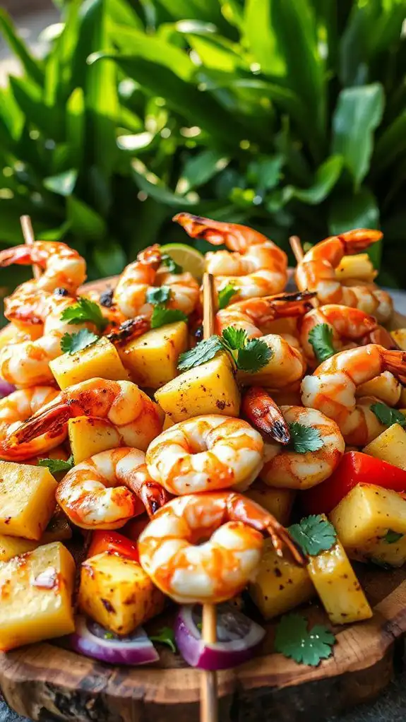 delicious shrimp and pineapple skewers delicious shrimp and pineapple skewers