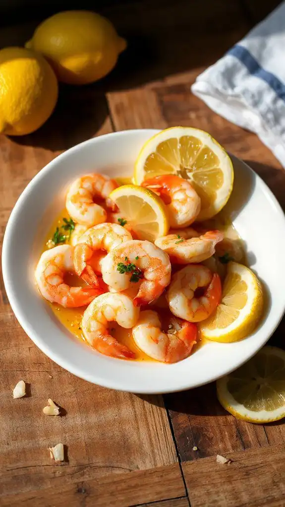 delicious shrimp in butter