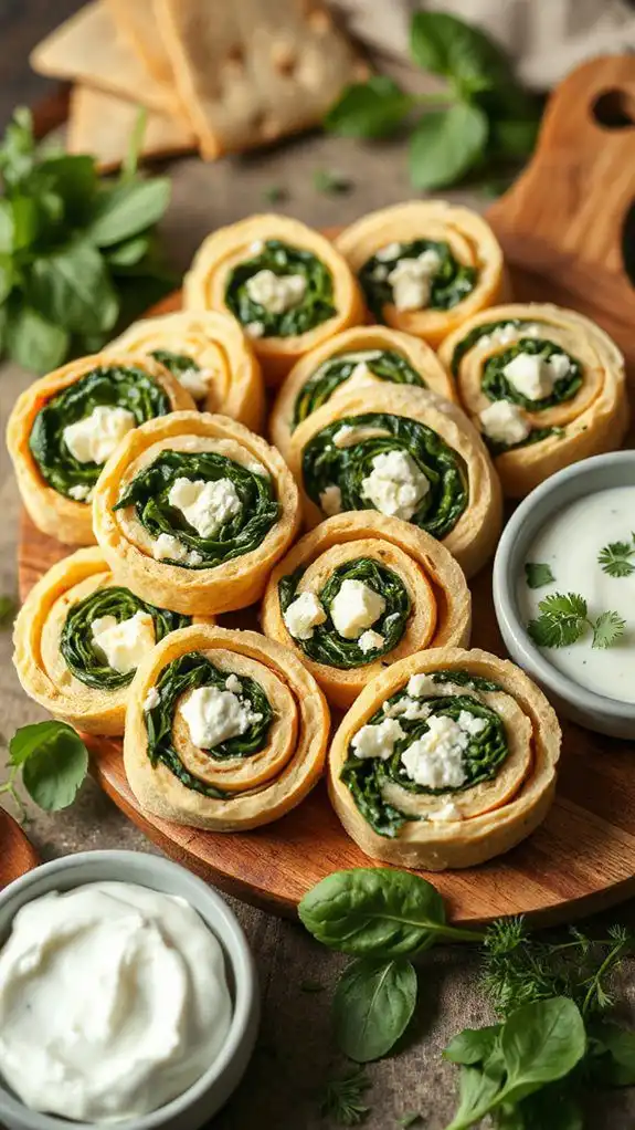 delicious spinach feta rolls