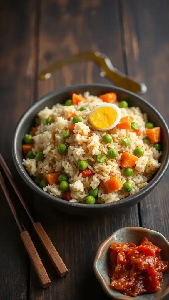 delicious stir fried egg rice