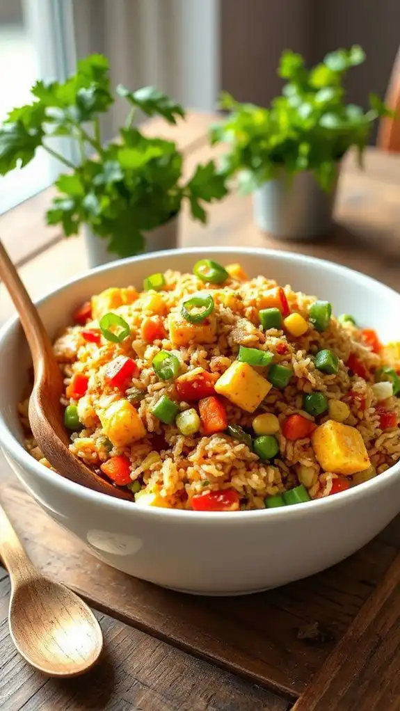 delicious stir fried vegetable rice