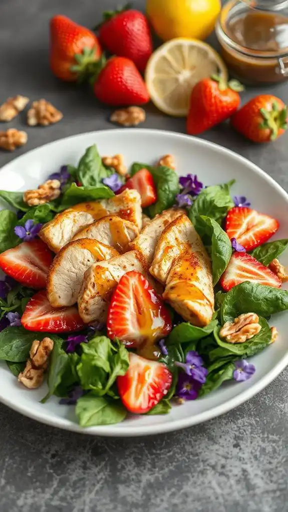 delicious strawberry chicken salad