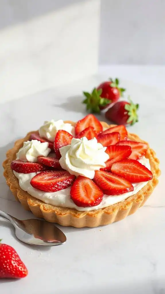 delicious strawberry cream dessert
