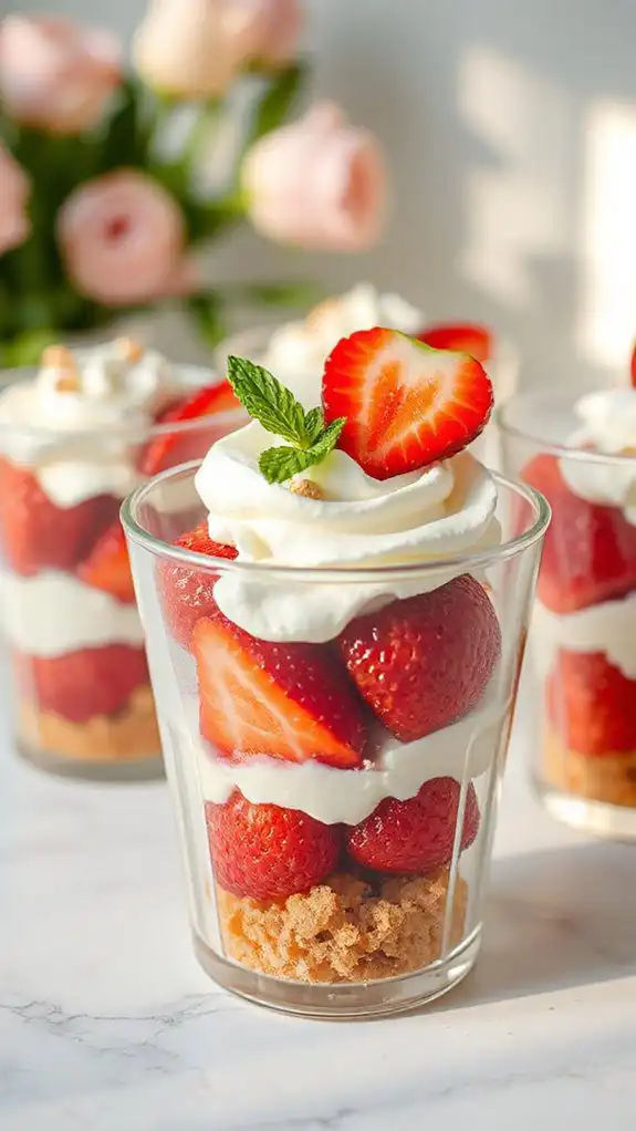 delicious strawberry dessert cups