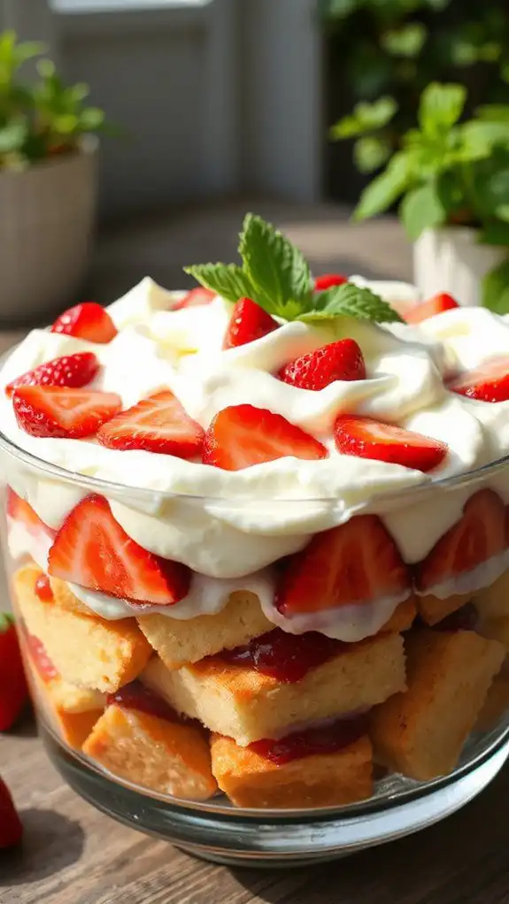 delicious strawberry dessert layers