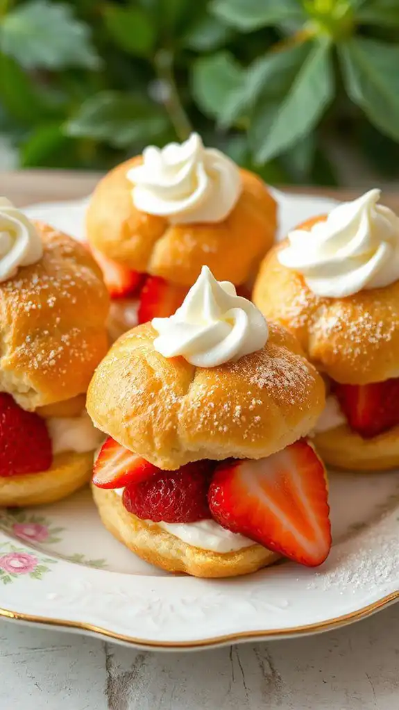 delicious strawberry dessert puffs delicious strawberry dessert puffs