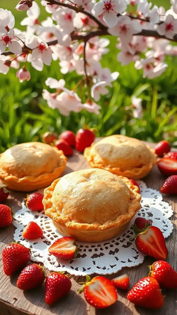delicious strawberry filled pastries