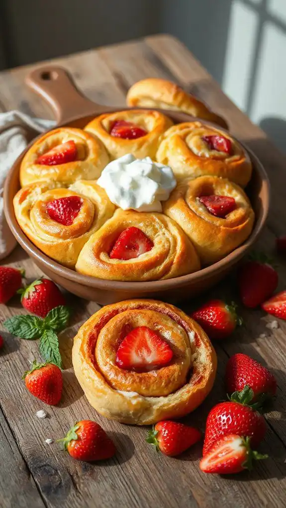 delicious strawberry shortcake rolls