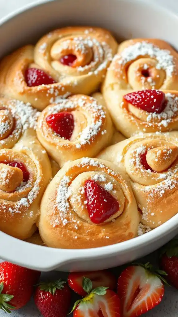 delicious strawberry shortcake rolls