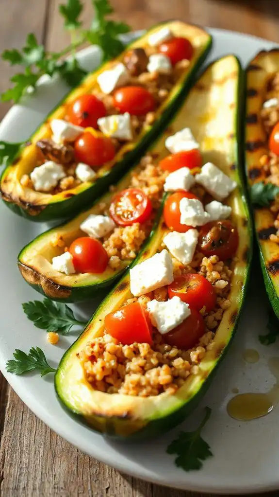 delicious stuffed zucchini boats