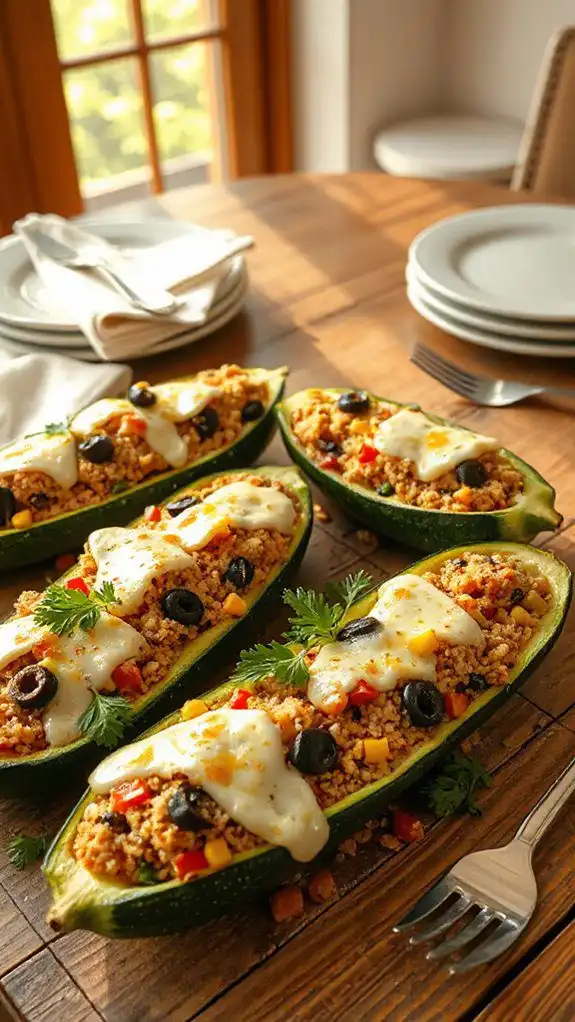 delicious stuffed zucchini boats