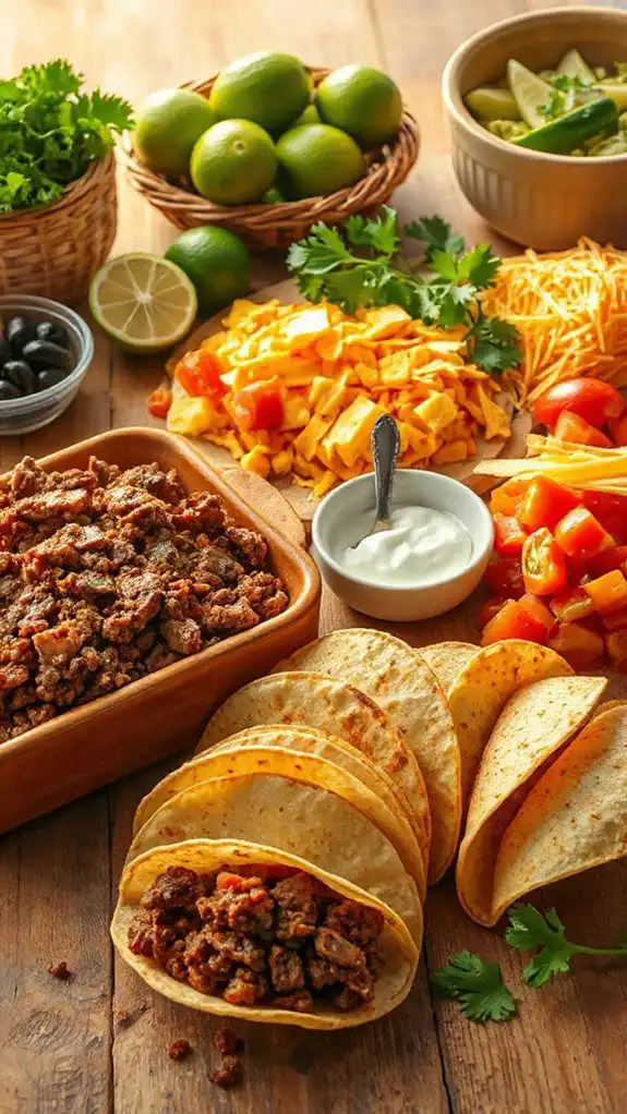 delicious tacos with toppings
