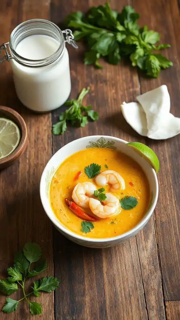 delicious thai coconut soup