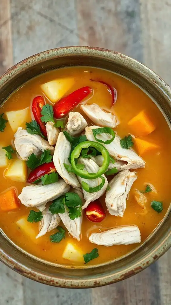 delicious thai coconut soup