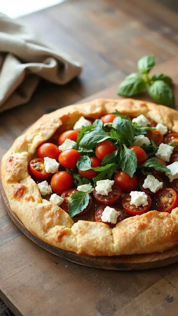 delicious tomato arugula tart