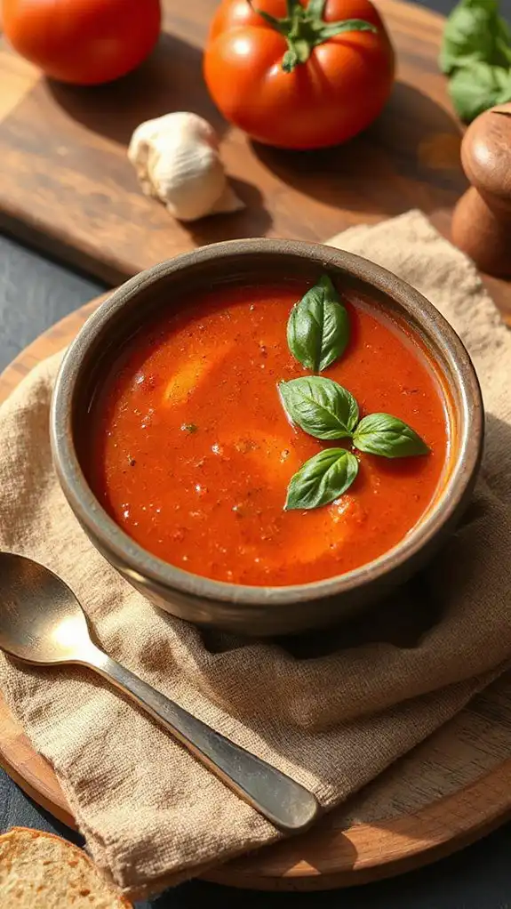 delicious tomato basil soup