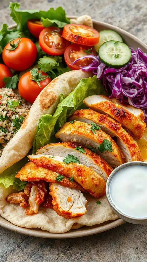 delicious turkish chicken wrap