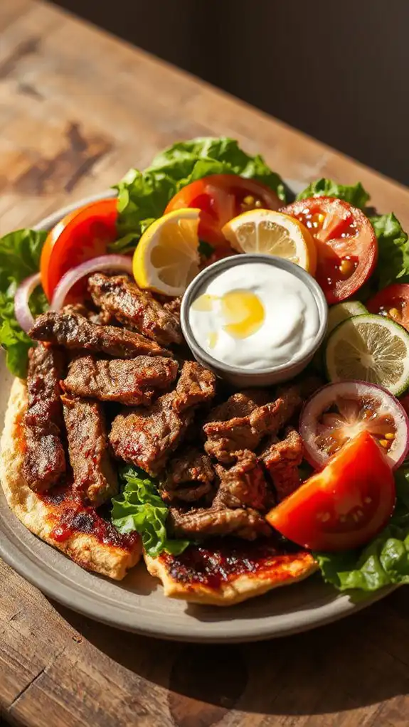 delicious turkish meat wrap