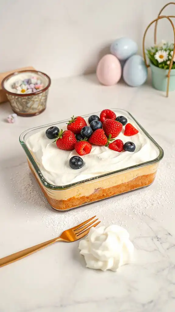 delicious vanilla poke cake