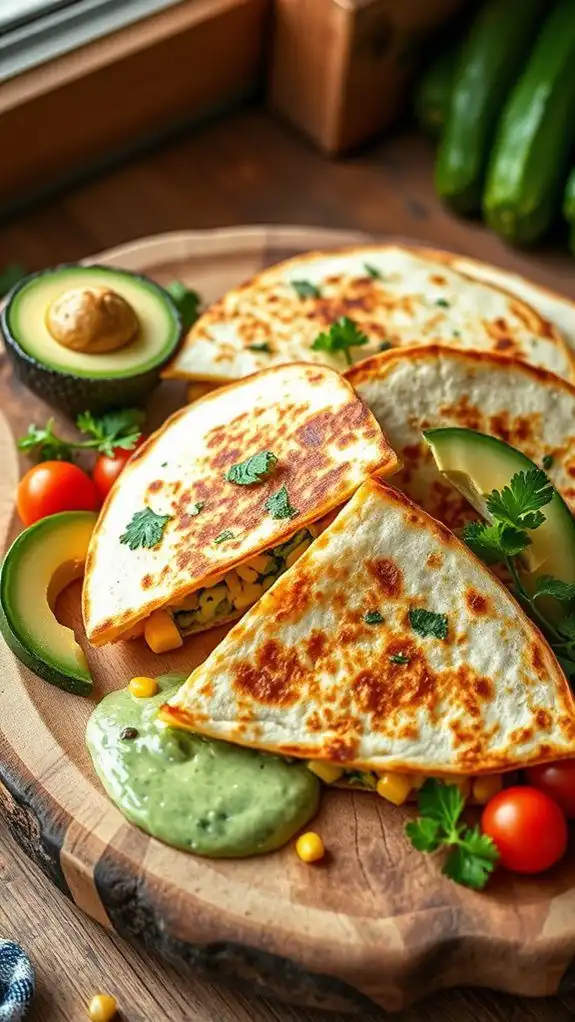 delicious vegetable filled quesadillas