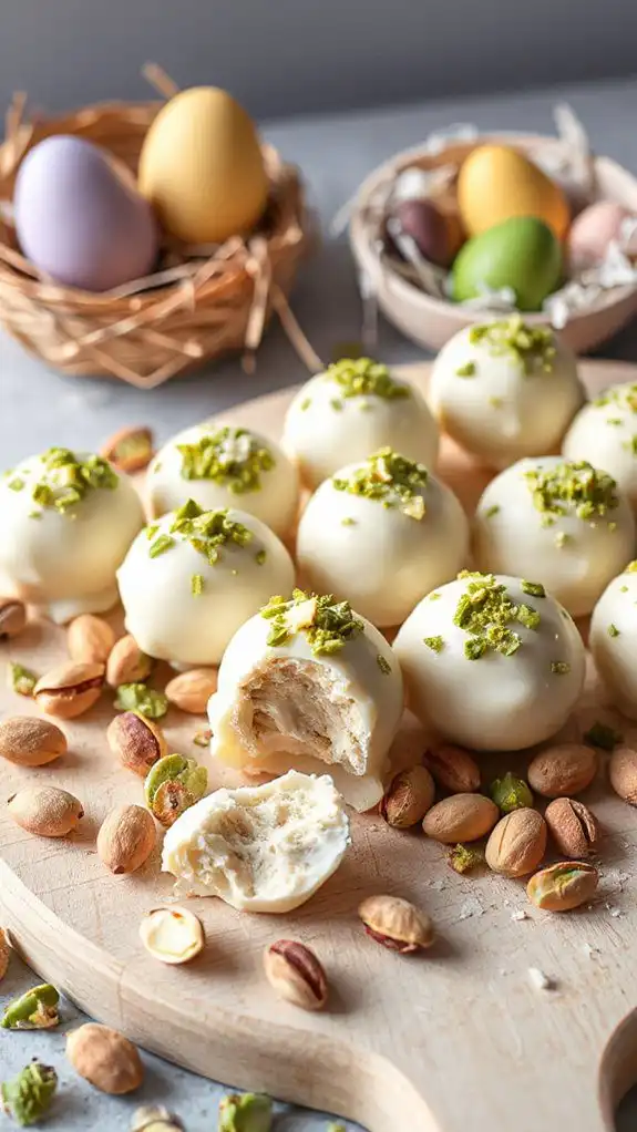delicious white chocolate snacks